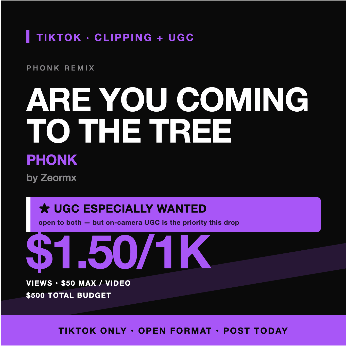 Are You Coming to the Tree (Phonk) by Zeormx — Whop TikTok Campaign